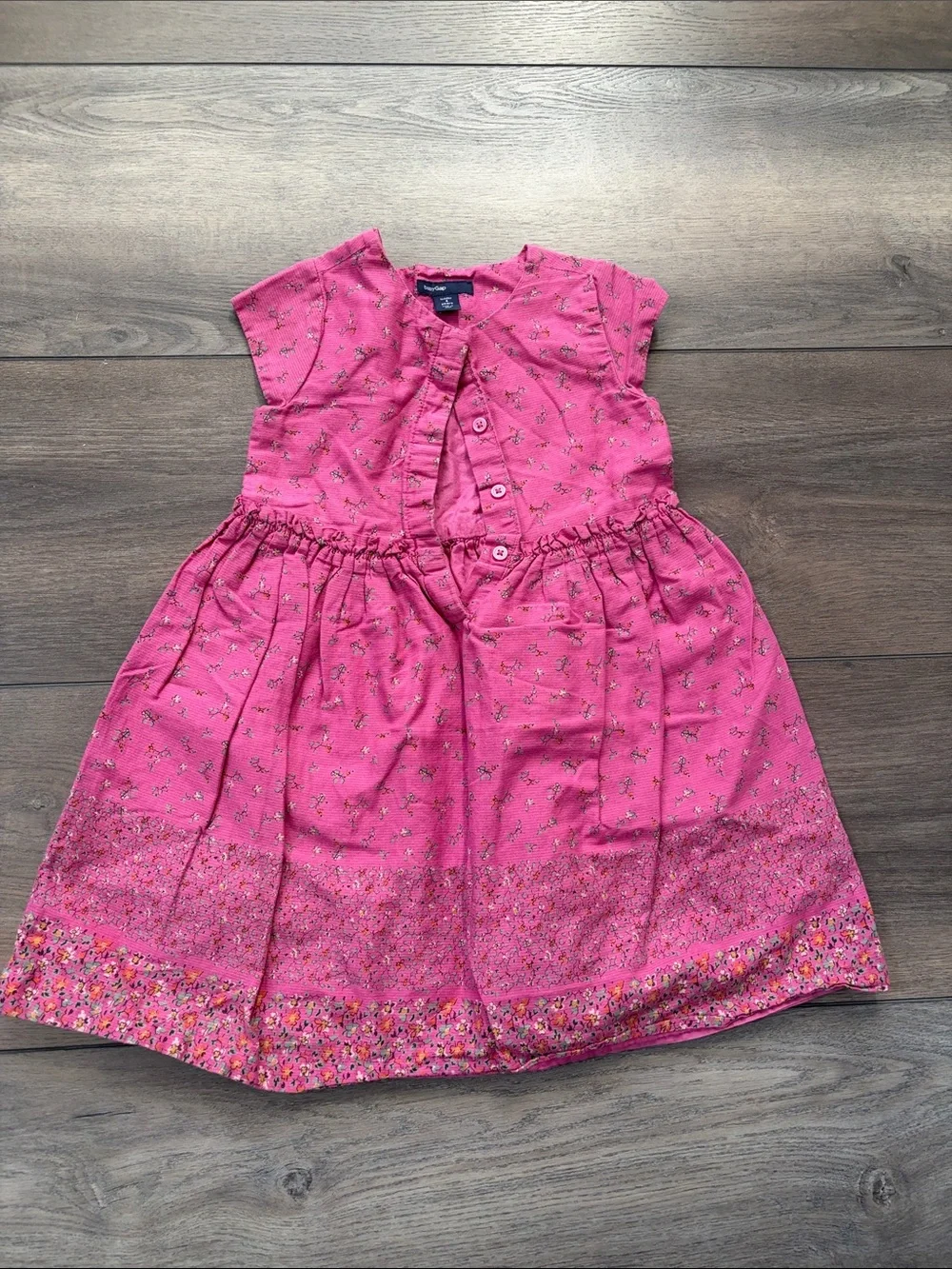 BabyGap Hot Pink Floral-Trim Casual Girl's Dress